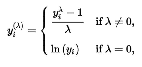 box cox function transformation